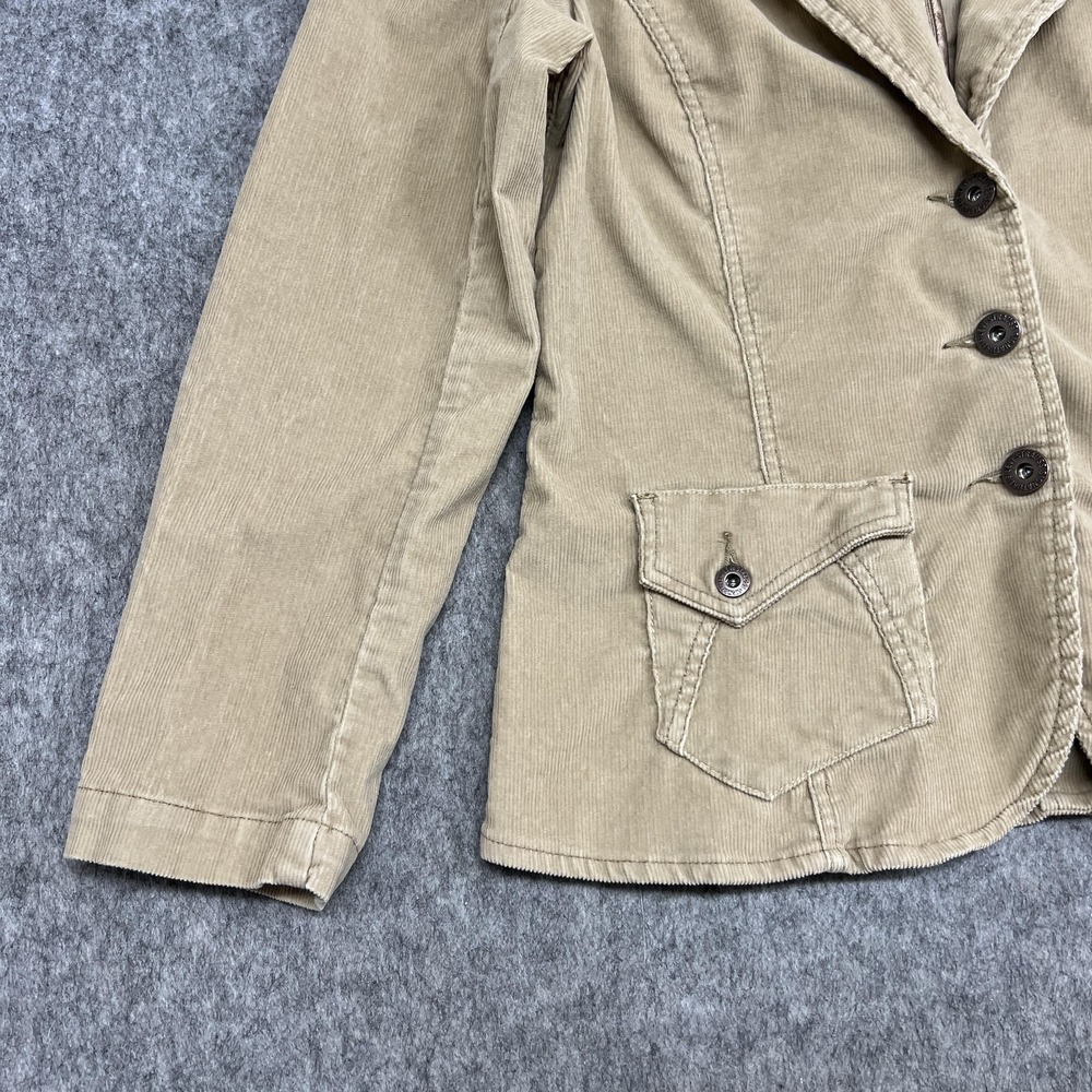 Levi Strauss Signature Jacket Womens L Beige Corduroy Blazer Button Flap Pockets - Picture 6 of 16